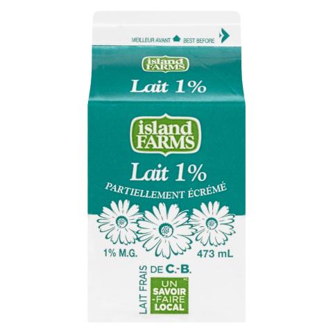 473ML LAIT 1% ISLAND FARM