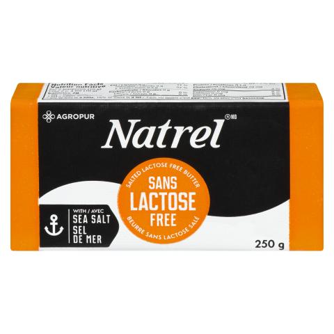 250G NATREL BEURRE SALE SANS LACTOSE