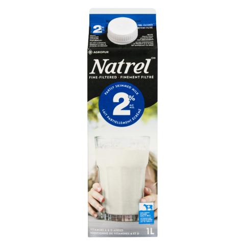 1L NATREL LAIT FINEMENT FILTRÉ 2%