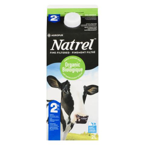 2L NATREL LAIT BIOLOGIQUE 2%