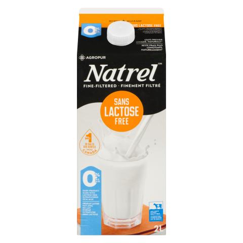 2L NATREL LAIT SANS LACTOSE 0%