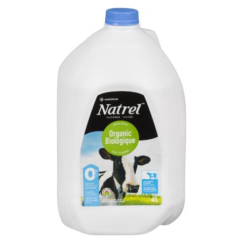 4L NATREL ORGANIC MILK 0% JUG