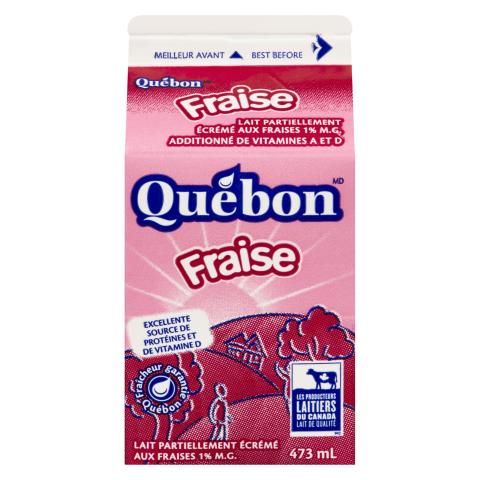 473ML LAIT FRAISE QUEBON