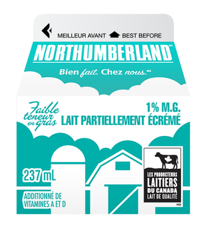237ML NORTHUMBERLAND LAIT 1%