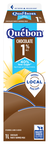  Québon Chocolate Milk Sugar Reduced 1% (1L)