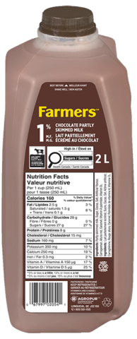 2L FARMERS CHOCOLATE MILK 1% JUG