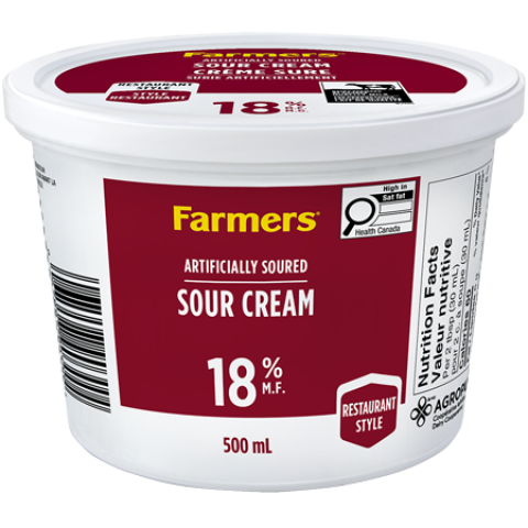 500ML FARMERS CRÈME SURE 18%