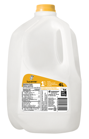 4L LUCERNE MILK 1% JUG