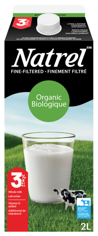 2L NATREL LAIT BIOLOGIQUE 3,8%
