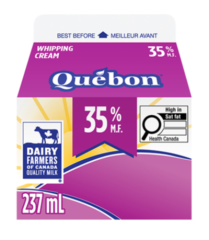 237ML 35% Whipping Cream Québon
