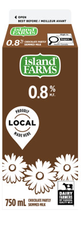 750ML ISLAND FARMS LAIT AU CHOCOLAT 0,8%