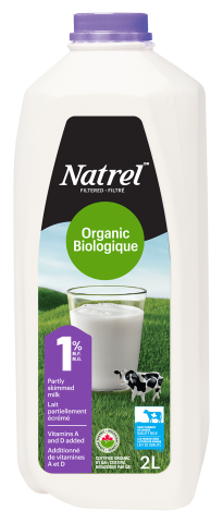 2L NATREL LAIT BIOLOGIQUE 1% PLASTIQUE