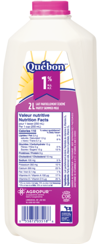 2L QUÉBON MILK 1% JUG