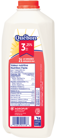 2L QUÉBON MILK 3.25% JUG 