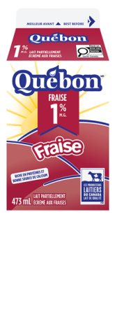 473ML QUÉBON LAIT AUX FRAISES 1%