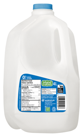 4L ISLAND FARMS MILK 0% JUG
