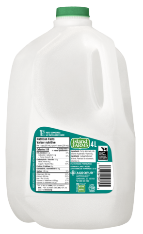 4L ISLAND FARMS MILK 1% JUG