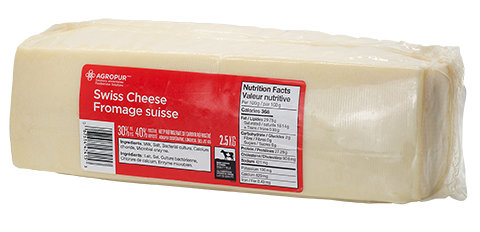 FROMAGE SUISSE, 30%M.G. 40%HUM., VAR. 4X2.5KG