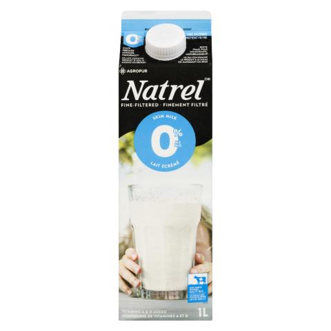 1L NATREL LAIT FINEMENT FILTRÉ 0%