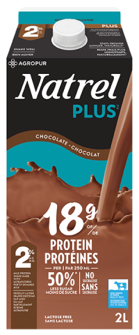 2L NATREL PLUS LAIT AU CHOCOLAT 2%