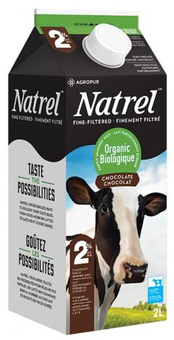 2L NATREL LAIT AU CHOCOLAT BIOLOGIQUE 2%